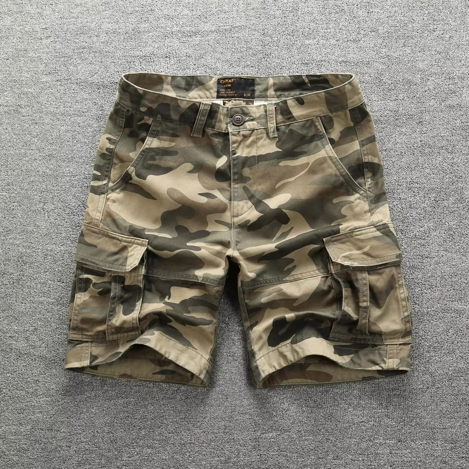 Summer Fashion Men'S Cargo Shorts Man Casual Side Pocket Camouflage Knee Length Pants Comfortable Casual Sports Shorts